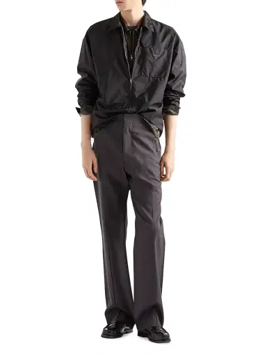 Prada Men's Re-Nylon Zipper Shirt - Black - Size XXL | Thumbnail 2 Prada Men's Re-Nylon Zipper Shirt - Black - Size XXL | Thumbnail 2