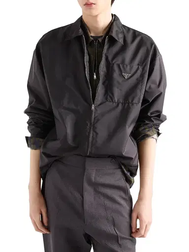 Prada Men's Re-Nylon Zipper Shirt - Black - Size XXL | Thumbnail 3 Prada Men's Re-Nylon Zipper Shirt - Black - Size XXL | Thumbnail 3
