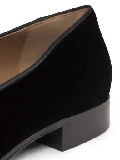 Gianvito Rossi Men's Satin Velvet Loafers - Black - Size 12 | Thumbnail 5