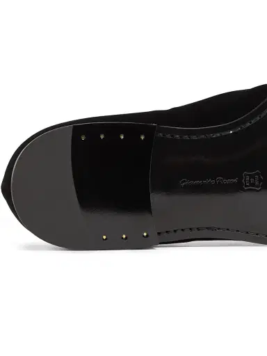 Gianvito Rossi Men's Satin Velvet Loafers - Black - Size 12 | Thumbnail 6
