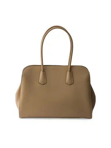 Prada Women's Large Leather Tote Bag - Beige Khaki | Thumbnail 3