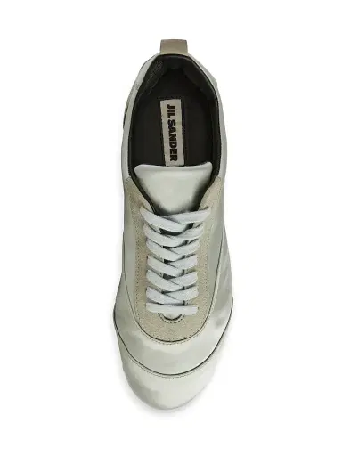 Jil Sander Women's Panelled Satin Low-Top Sneakers | Thumbnail 4 Jil Sander Women's Panelled Satin Low-Top Sneakers | Thumbnail 4