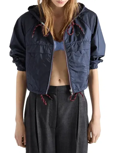 Prada Women's Lightweight Re-Nylon Jacket - Blue - Size 8 | Thumbnail 2