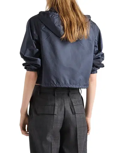 Prada Women's Lightweight Re-Nylon Jacket - Blue - Size 8 | Thumbnail 3