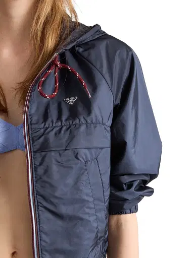 Prada Women's Lightweight Re-Nylon Jacket - Blue - Size 8 | Thumbnail 5