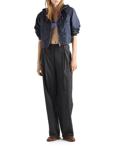 Prada Women's Lightweight Re-Nylon Jacket - Blue - Size 8 | Thumbnail 6