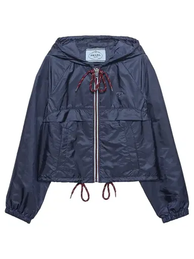 Prada Women's Lightweight Re-Nylon Jacket - Blue - Size 8 | Thumbnail 1