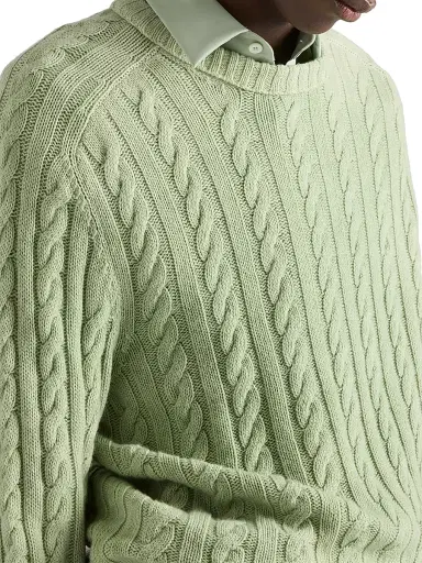 Prada Men's Stretch Cotton Shirt - Green - Size 17 | Thumbnail 4