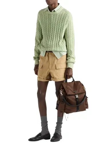 Prada Men's Stretch Cotton Shirt - Green - Size 17 | Thumbnail 5