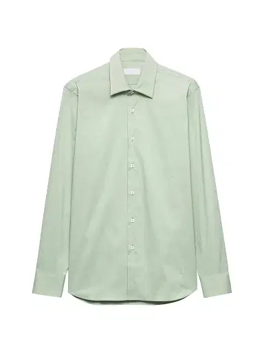 Prada Men's Stretch Cotton Shirt - Green - Size 17 | Thumbnail 1