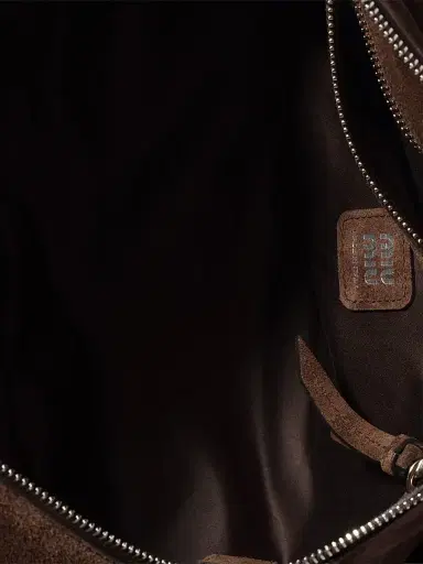 Miu Miu Women's Utilitaire Suede Shoulder Bag | Thumbnail 6 Miu Miu Women's Utilitaire Suede Shoulder Bag | Thumbnail 6