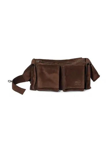 Miu Miu Women's Utilitaire Suede Shoulder Bag | Thumbnail 1 Miu Miu Women's Utilitaire Suede Shoulder Bag | Thumbnail 1