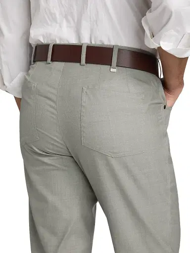 PT Torino Men's Deluxe Super Wool 5-Pocket Pants - Superlight Gray | Thumbnail 6