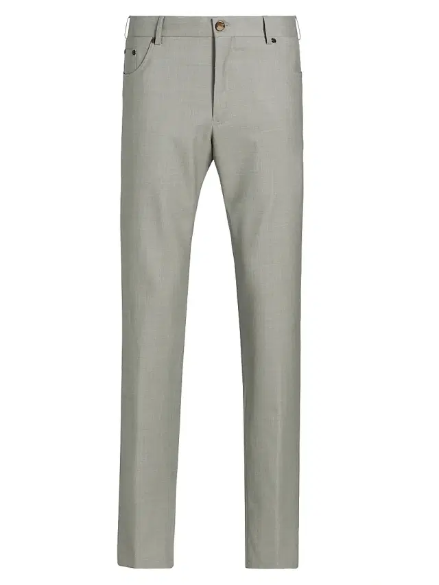 PT Torino Men's Deluxe Super Wool 5-Pocket Pants - Superlight Gray
