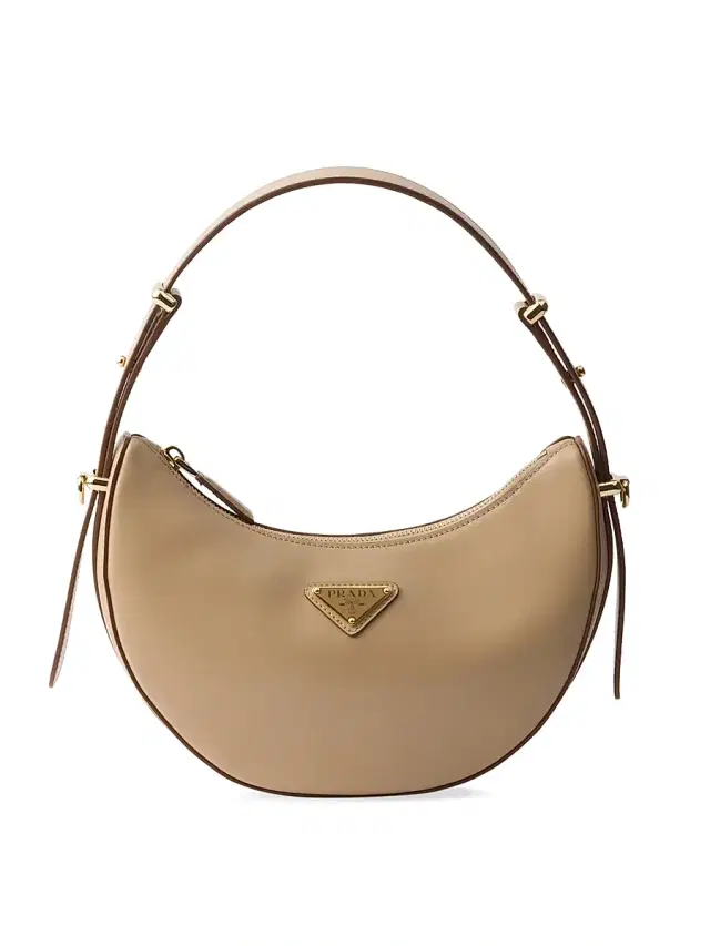 Prada Women's Arqué Mini Leather Shoulder Bag - Beige Khaki
