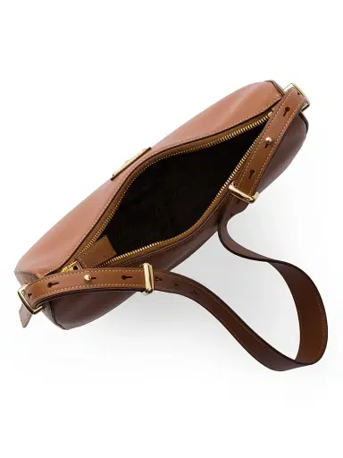 Prada Women's Arqué Small Leather Shoulder Bag - Brown | Thumbnail 4