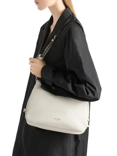 Prada Women's Leather Shoulder Bag - White | Thumbnail 2 Prada Women's Leather Shoulder Bag - White | Thumbnail 2