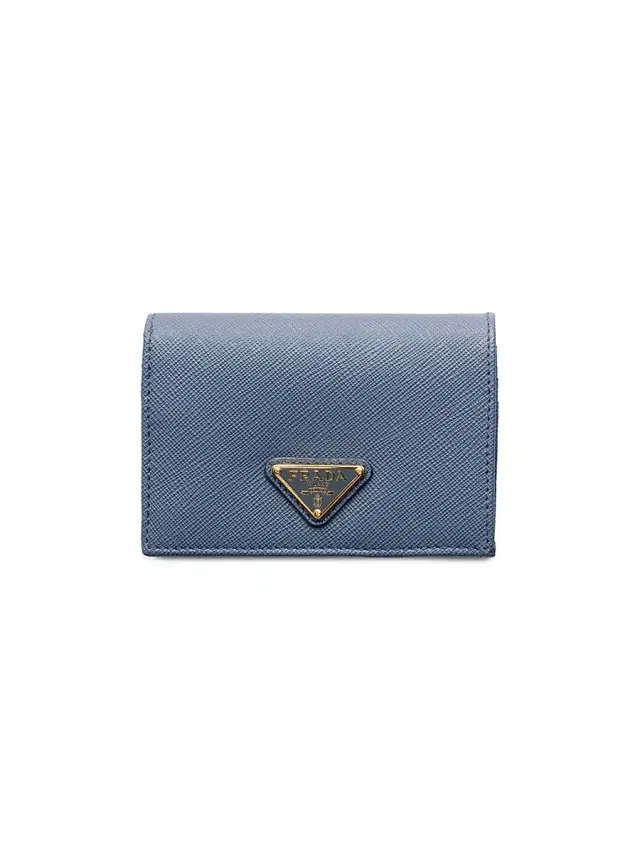 Women's  Saffiano Leather Wallet - Medium Blue