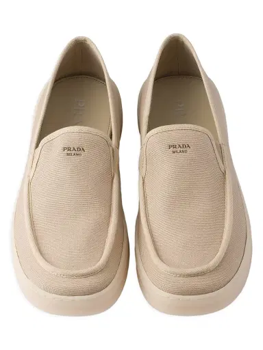 Prada Men's Fabric Loafers - Beige Khaki - Size 11 | Thumbnail 2 Prada Men's Fabric Loafers - Beige Khaki - Size 11 | Thumbnail 2