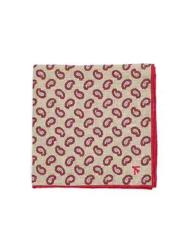 Isaia Men's Paisley Silk Pocket Sqaure | Thumbnail 1 Isaia Men's Paisley Silk Pocket Sqaure | Thumbnail 1