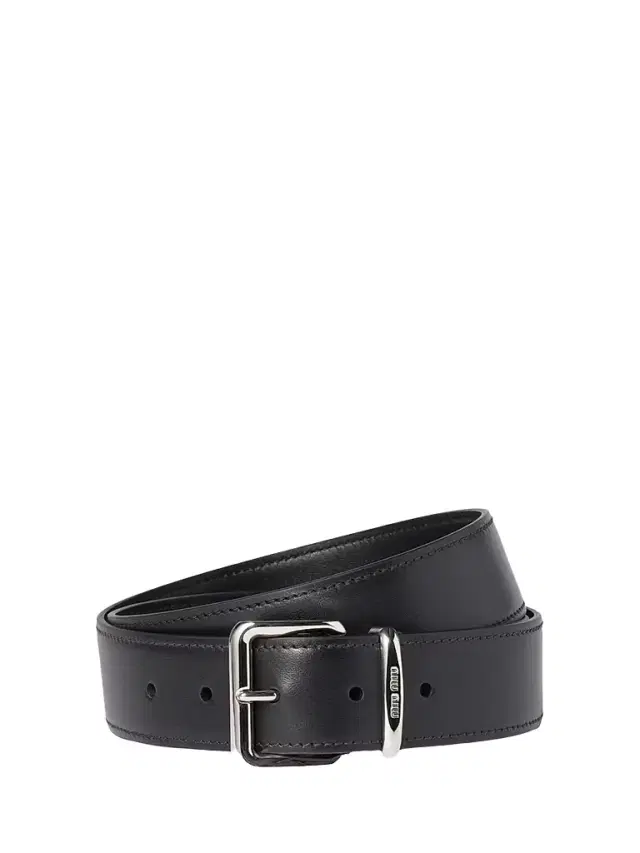 Miu Miu Women's Leather Belt - Black Silver