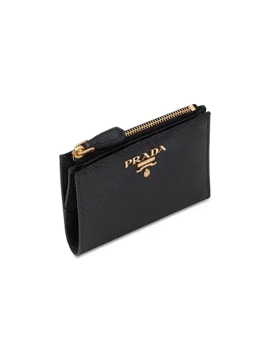 Prada Women's Small Saffiano Leather Wallet - Black Pink | Thumbnail 2