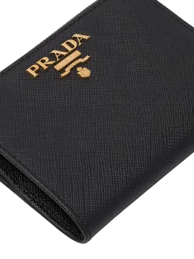 Prada Women's Small Saffiano Leather Wallet - Black Pink | Thumbnail 5