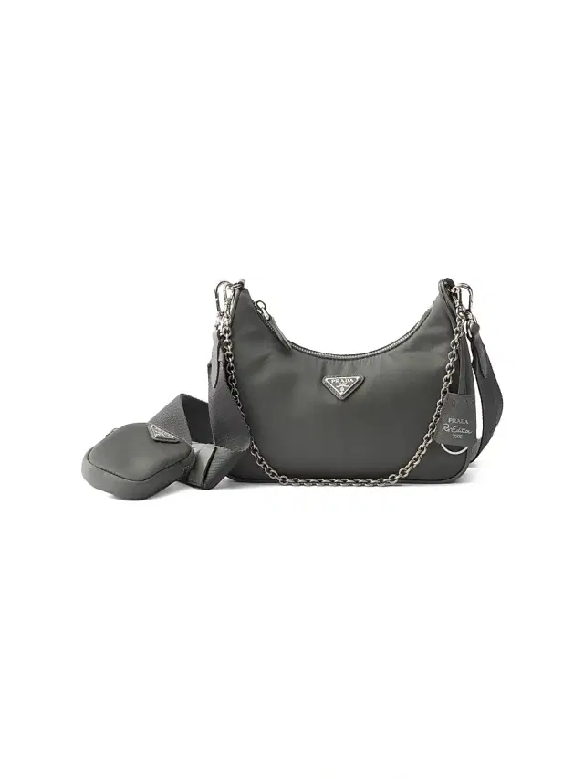 Prada Women's Re-Edition 2005 Re-Nylon Bag - Dark Grey