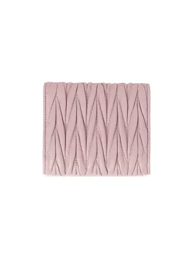 Miu Miu Women's Small Matelasse Nappa Leather Wallet - Pink | Thumbnail 3 Miu Miu Women's Small Matelasse Nappa Leather Wallet - Pink | Thumbnail 3