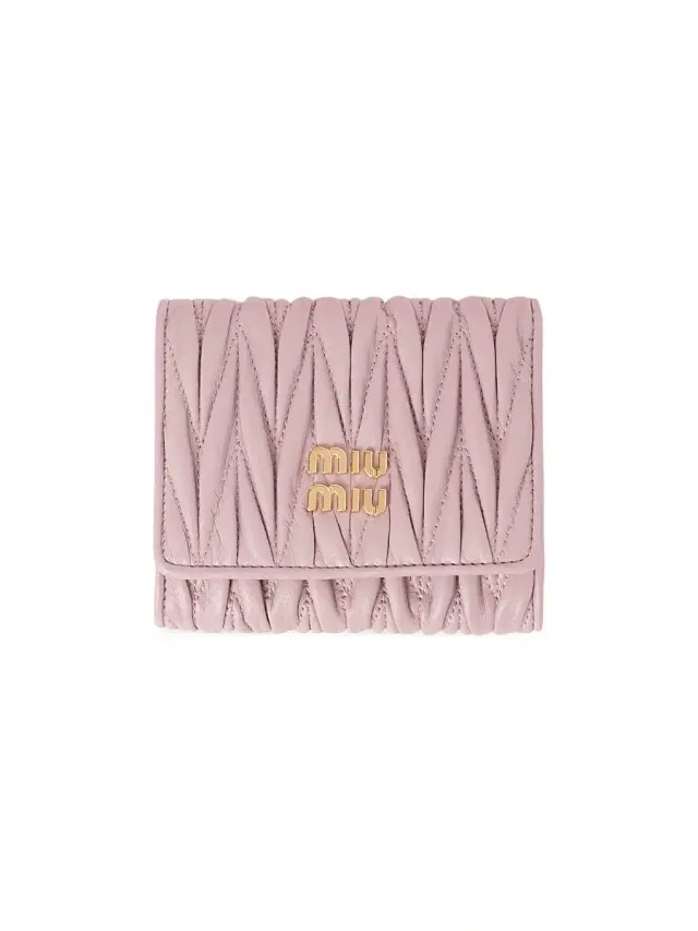 Miu Miu Women's  Matelasse Nappa Leather Wallet - Pink