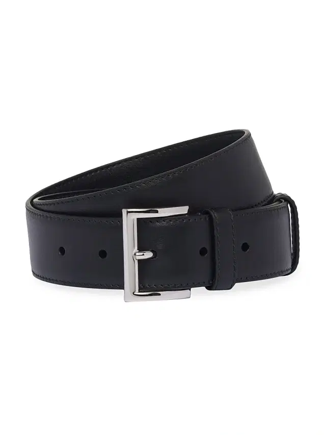 Prada Women's Leather Belt - Black Silver