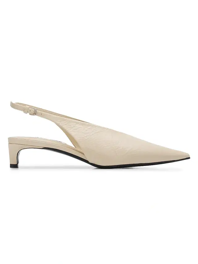 Jil Sander Women's 35MM Leather Slingback Kitten Heels - Bone