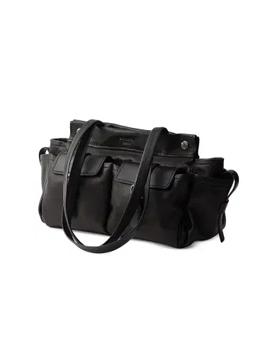 Prada Women's Route Leather Tote Bag - Black | Thumbnail 4