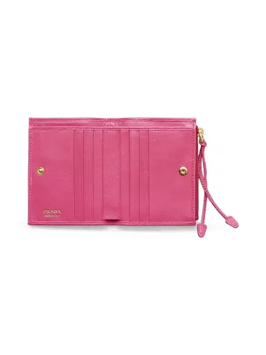 Prada Women's Small Leather Wallet - Pink | Thumbnail 4 Prada Women's Small Leather Wallet - Pink | Thumbnail 4