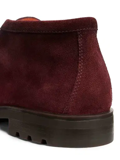 Santoni Men's Rock Suede Chukka Boots - Burgundy - Size 13 | Thumbnail 5 Santoni Men's Rock Suede Chukka Boots - Burgundy - Size 13 | Thumbnail 5