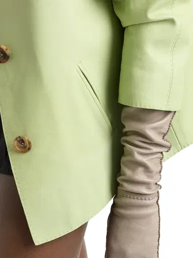 Prada Women's Nappa Leather Jacket - Green - Size 4 | Thumbnail 6 Prada Women's Nappa Leather Jacket - Green - Size 4 | Thumbnail 6
