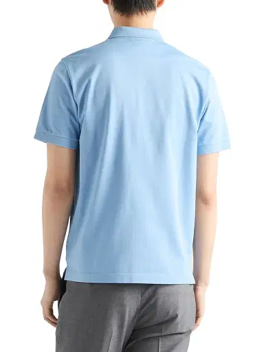 Prada Men's Piqué Polo Shirt - Blue - Size XXXL | Thumbnail 3