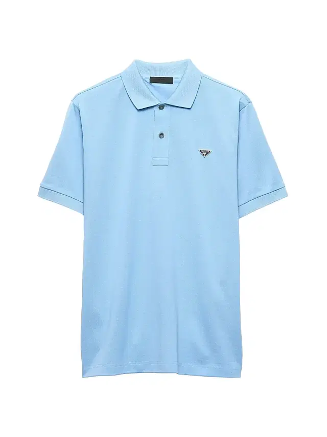 Prada Men's Piqué Polo Shirt - Blue