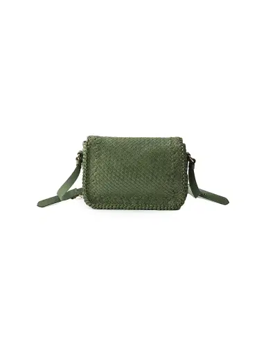 Prada Women's Woven Leather Mini Shoulder Bag - Green | Thumbnail 6 Prada Women's Woven Leather Mini Shoulder Bag - Green | Thumbnail 6