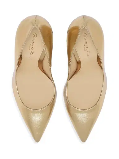 Gianvito Rossi Women's 105MM Metallic Leather Pumps - Mekong | Thumbnail 4