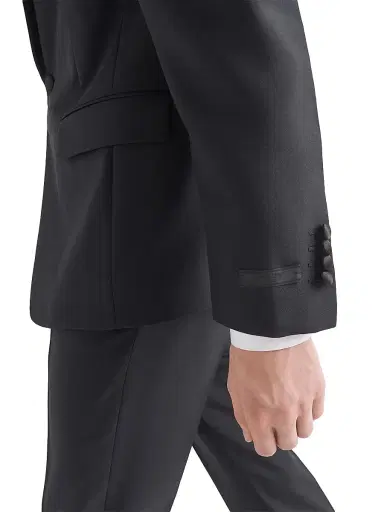 Prada Men's Single-Breasted Wool and Mohair Tuxedo - Black - Size 46 | Thumbnail 3