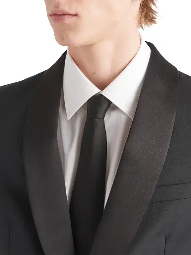 Prada Men's Single-Breasted Wool and Mohair Tuxedo - Black - Size 46 | Thumbnail 4