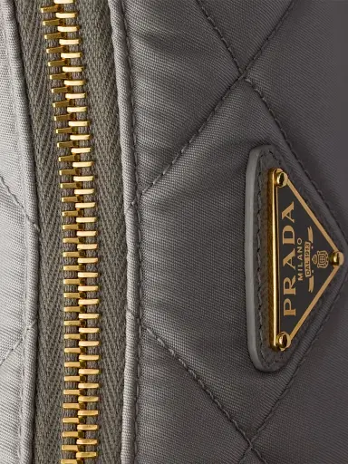 Prada Women's Re-Edition Quilted Re-Nylon Mini Shoulder Bag - Light Grey | Thumbnail 6 Prada Women's Re-Edition Quilted Re-Nylon Mini Shoulder Bag - Light Grey | Thumbnail 6