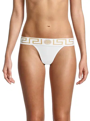 Versace Women's Greca Border Thong - White - Size XL | Thumbnail 3 Versace Women's Greca Border Thong - White - Size XL | Thumbnail 3