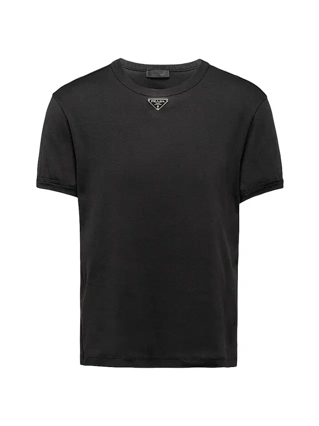 Prada Men's Cotton T-Shirt - Black