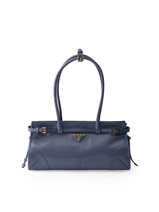 Prada Women's Bonnie  Leather Top Handle Bag - Airforce Blue