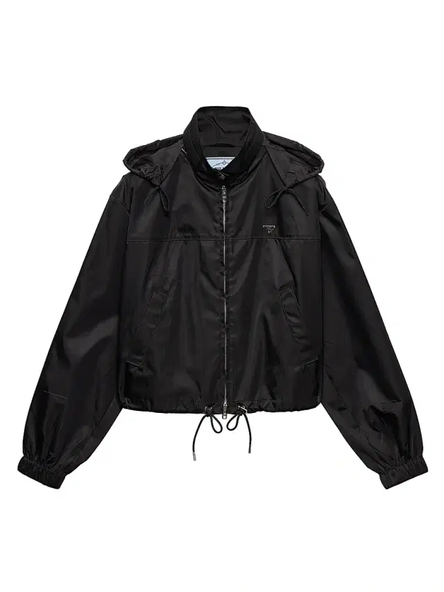 Women's Nylon Blouson Jacket - Black