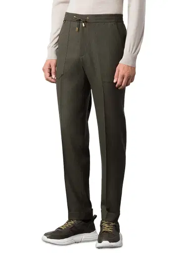 Stefano Ricci Men's Modern Tailored Sport Trousers - Charcoal - Size 40 | Thumbnail 2 Stefano Ricci Men's Modern Tailored Sport Trousers - Charcoal - Size 40 | Thumbnail 2