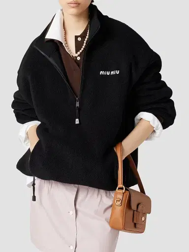 Miu Miu Women's Fleece Sweatshirt | Thumbnail 2 Miu Miu Women's Fleece Sweatshirt | Thumbnail 2