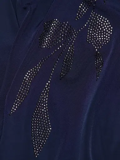 Giorgio Armani Women's Jersey Embellished Midi-Dress - Navy - Size 4 | Thumbnail 7 Giorgio Armani Women's Jersey Embellished Midi-Dress - Navy - Size 4 | Thumbnail 7
